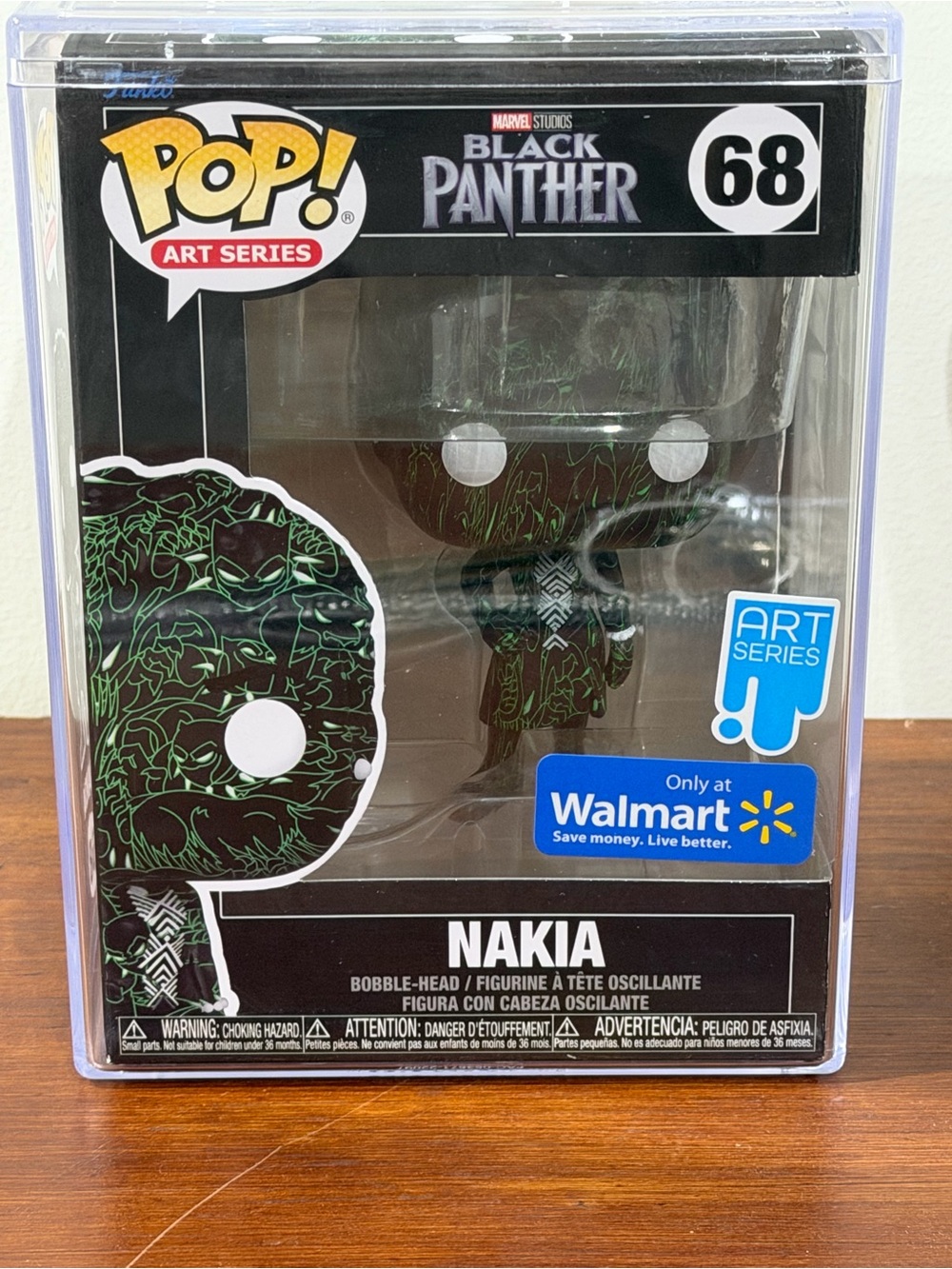 🫶🏼Funko Pop! Art Series Nakia Figure - Black with Neon Green Artwork #68